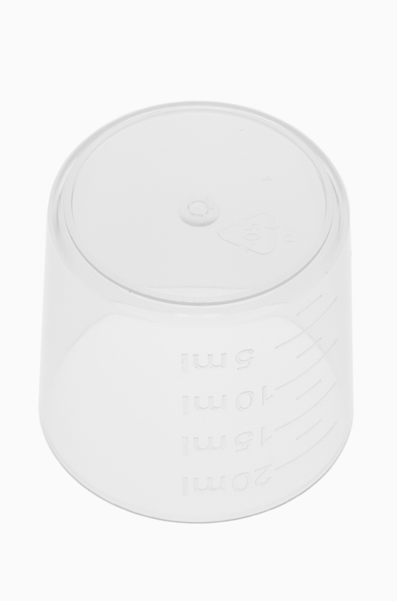Messbecher: 20 Milliliter, Farbe: klar transparent