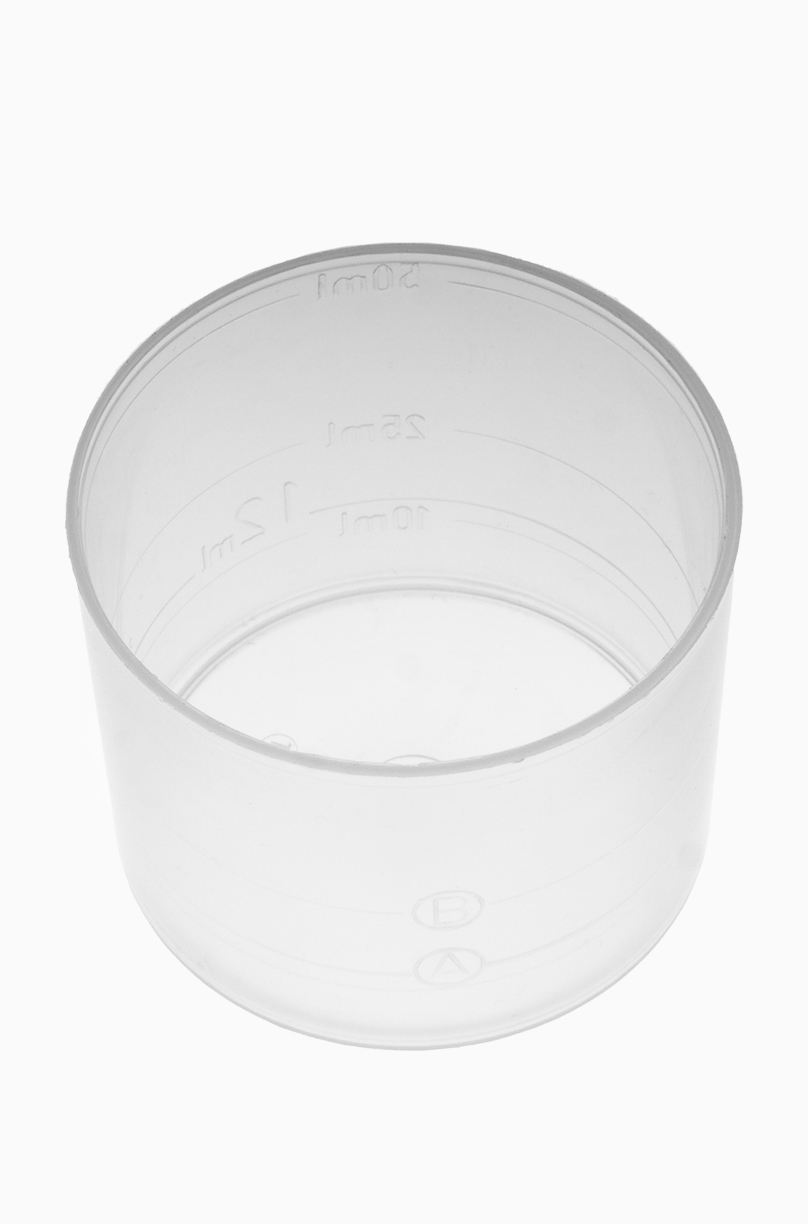 Messbecher: 50 Milliliter, Farbe: natur