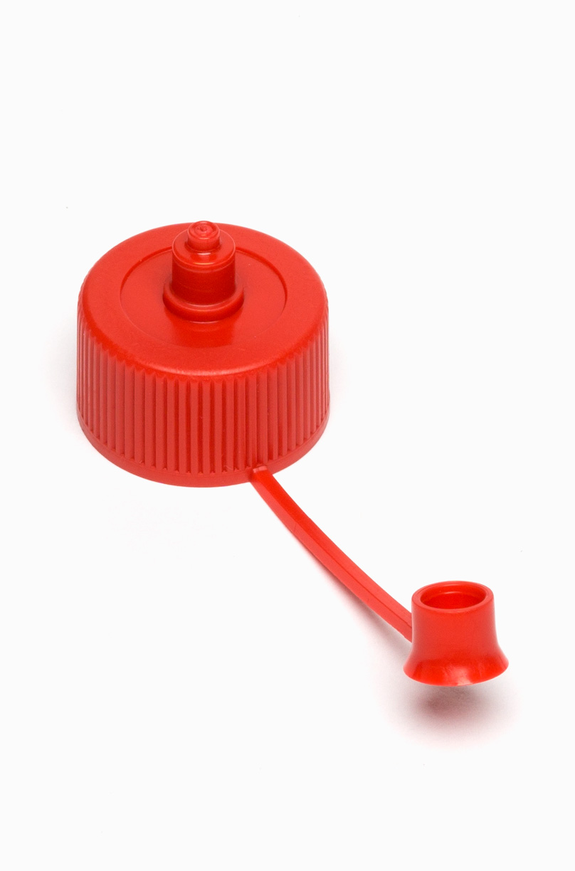 Spritzdeckel Halteband + Käppchen aus HDPE/LDPE Gemisch ø 25,0 mm Mündung