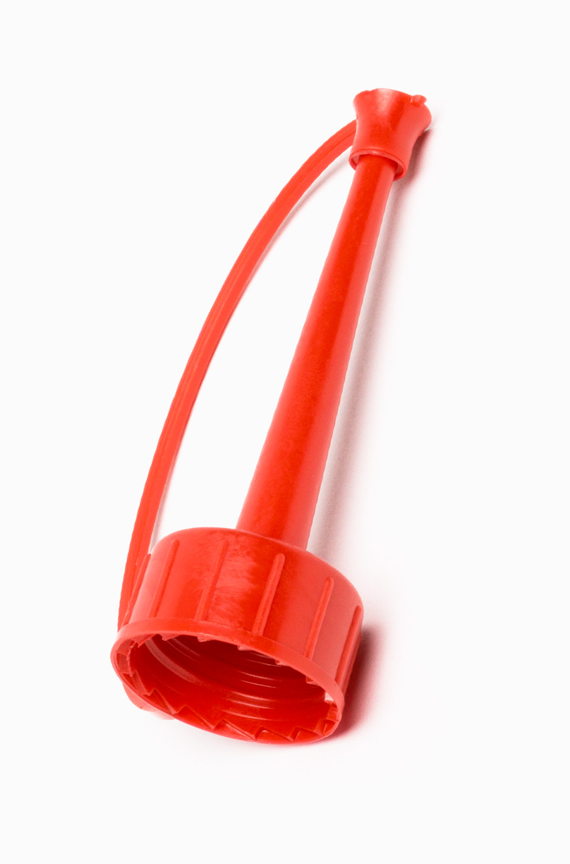 Spritzdeckel mit langer Spitze aus LDPE ø 25,0 mm Mündung