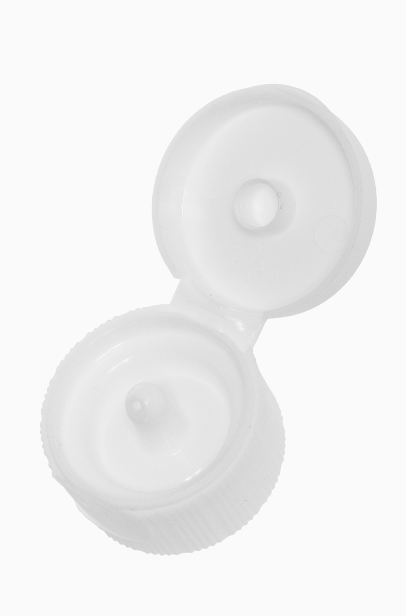 Schraubdeckel Klappscharnier aus PP ø 28,0 mm Mündung