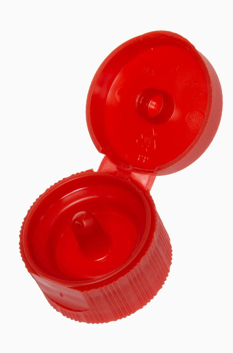 Schraubdeckel Klappscharnier aus PP ø 28,0 mm Mündung