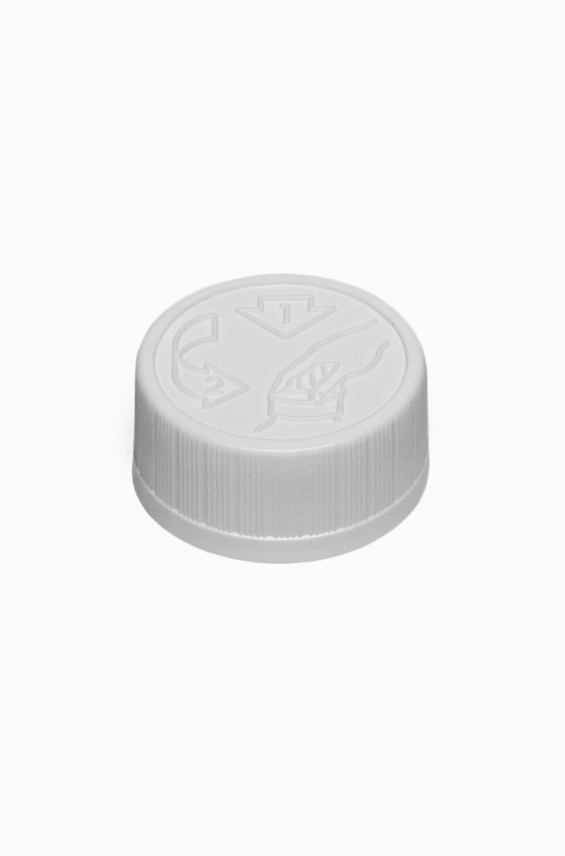 Drück- und Dreh Deckel aus PP ø 28,0 mm Mündung