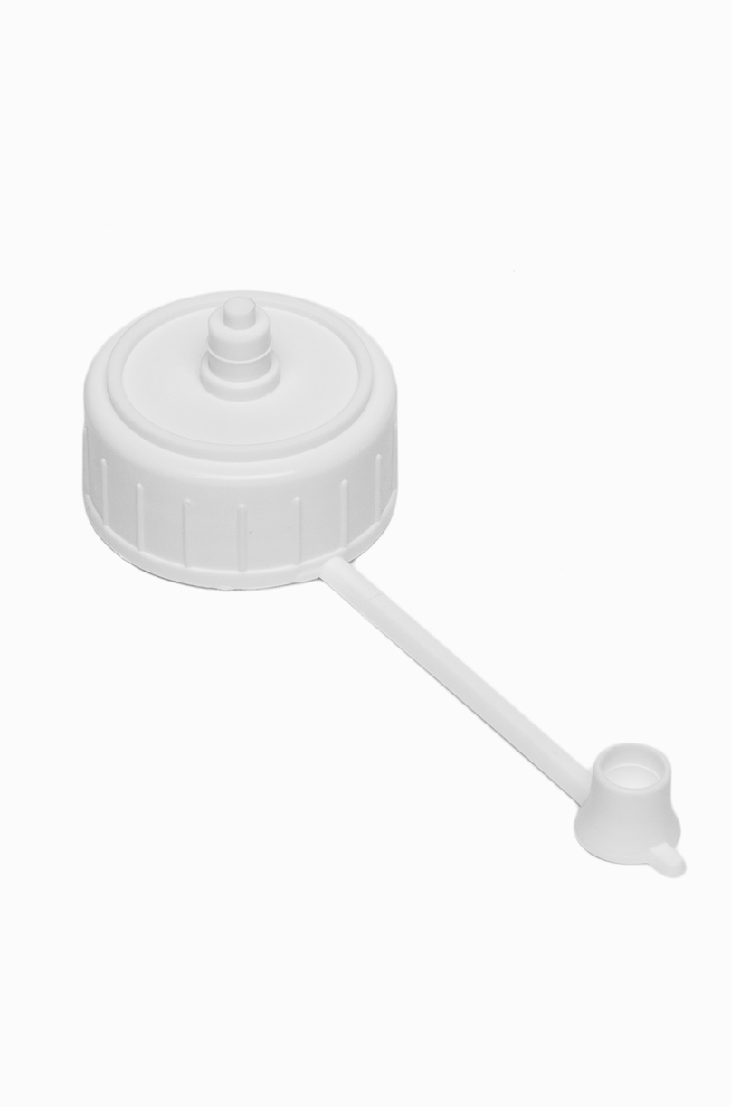 Spritzdeckel Halteband + Käppchen aus HDPE ø 32,0 mm Mündung