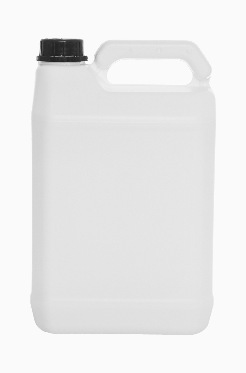 Kunststoffkanister fluoriert: 5,0 Liter, Farbe: weiß