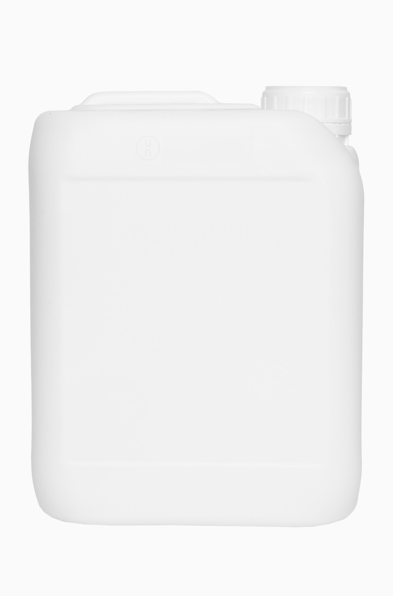 Kunststoffkanister fluoriert: 5,0 Liter, Farbe: weiß