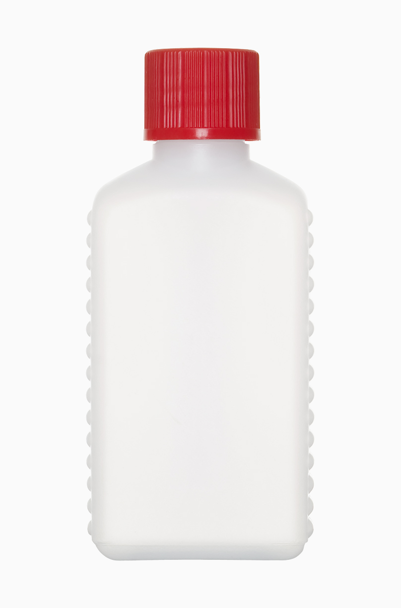 Kunststoff Vierkantflasche: 50 Milliliter, Farbe: natur