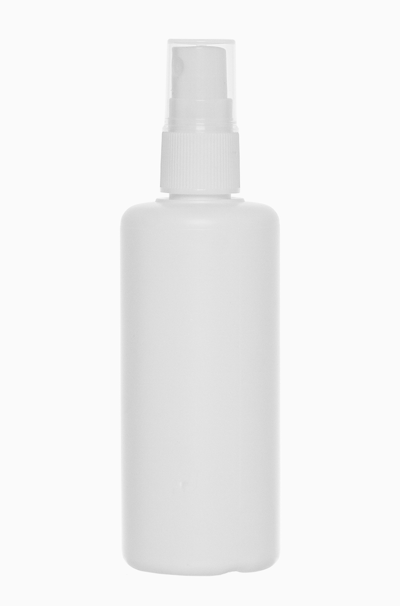 Kunststoff Rundflasche R 100/18: 100 Milliliter, Farbe: weiß