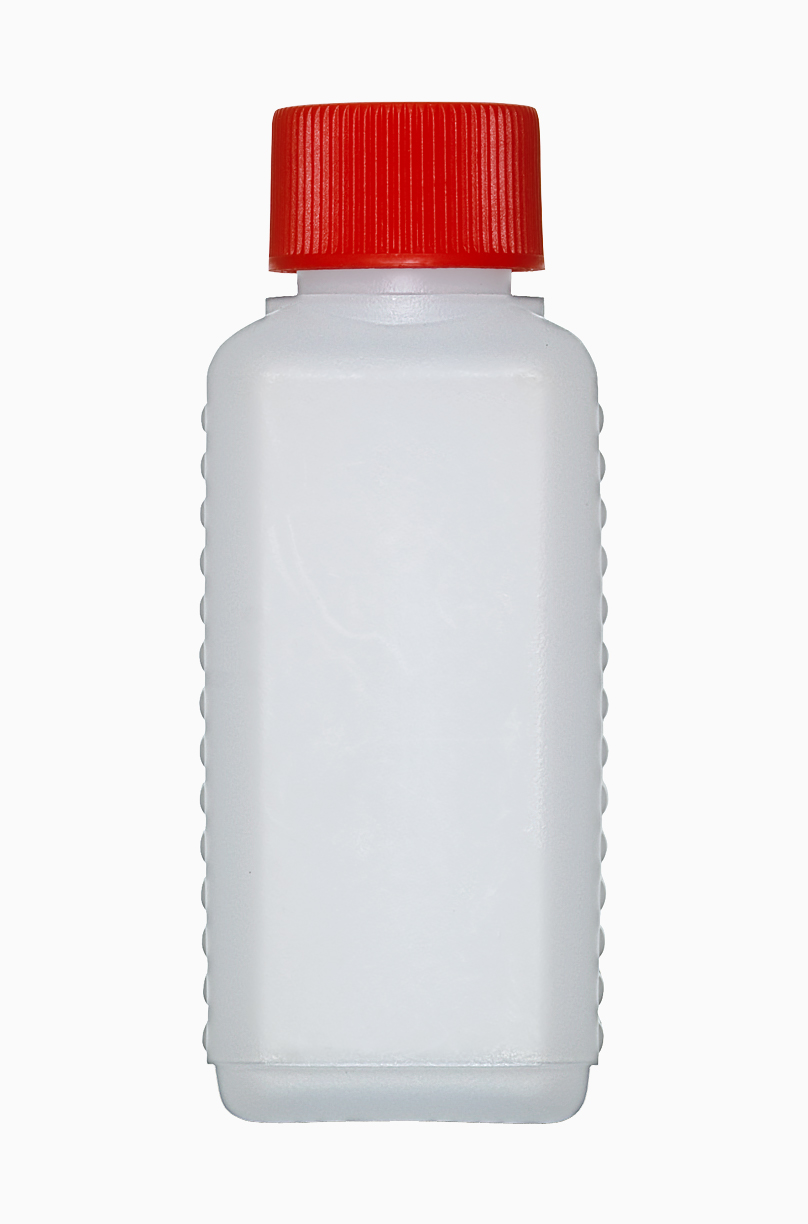 Kunststoff Vierkantflasche: 100 Milliliter, Farbe: natur