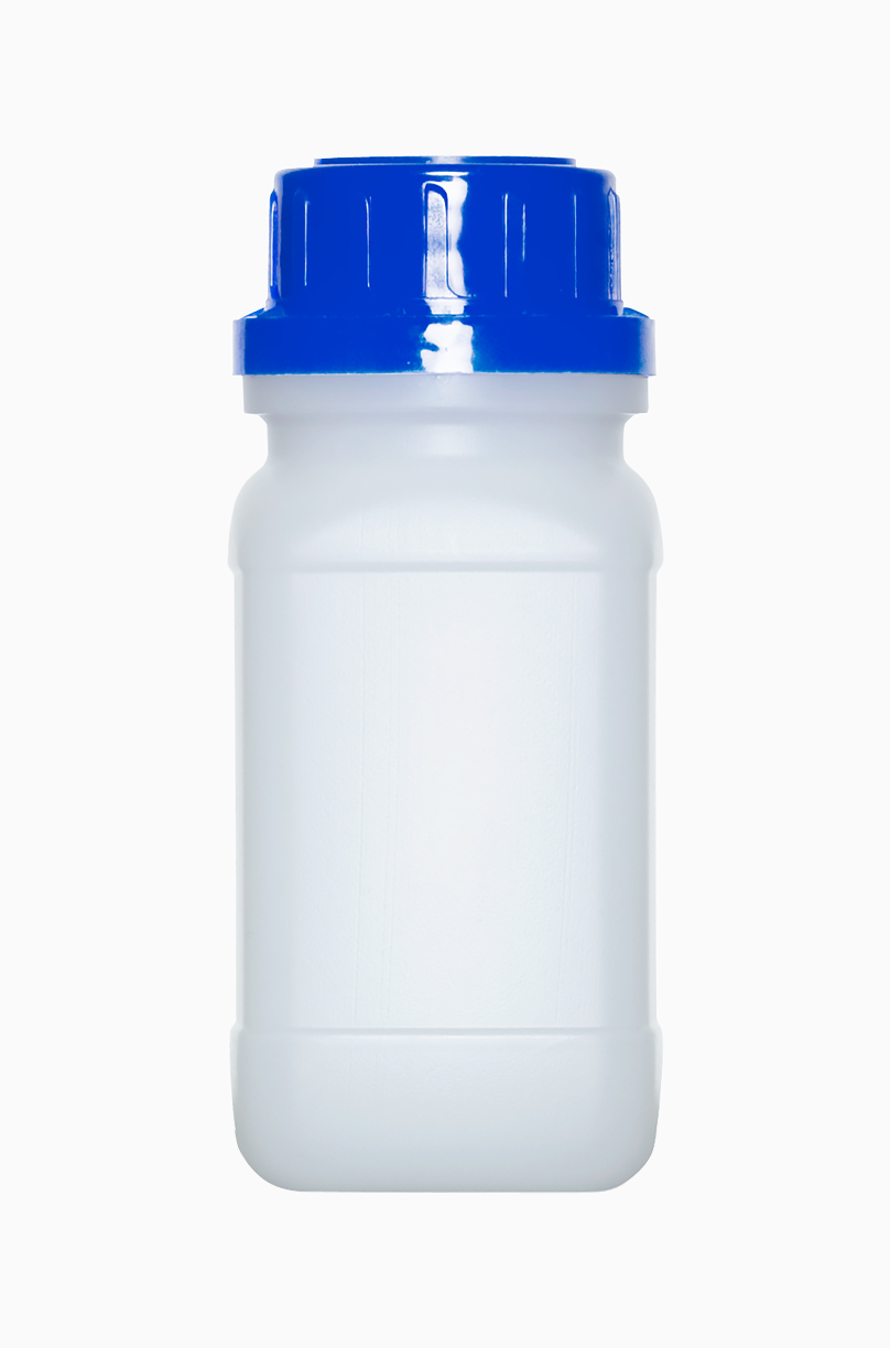 Kunststoff Chemikalienflasche: 100 Milliliter, Farbe: natur