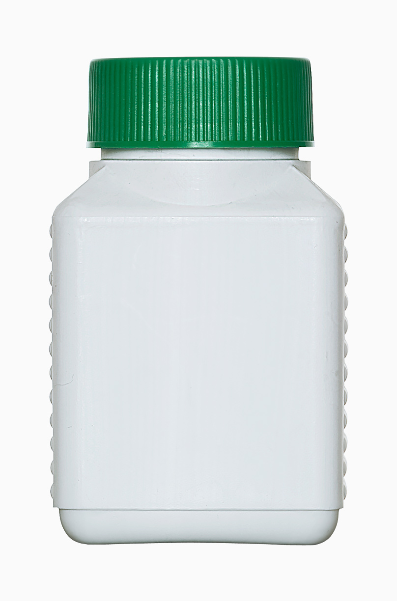 Kunststoff Vierkantflasche: 125 Milliliter, Farbe: natur