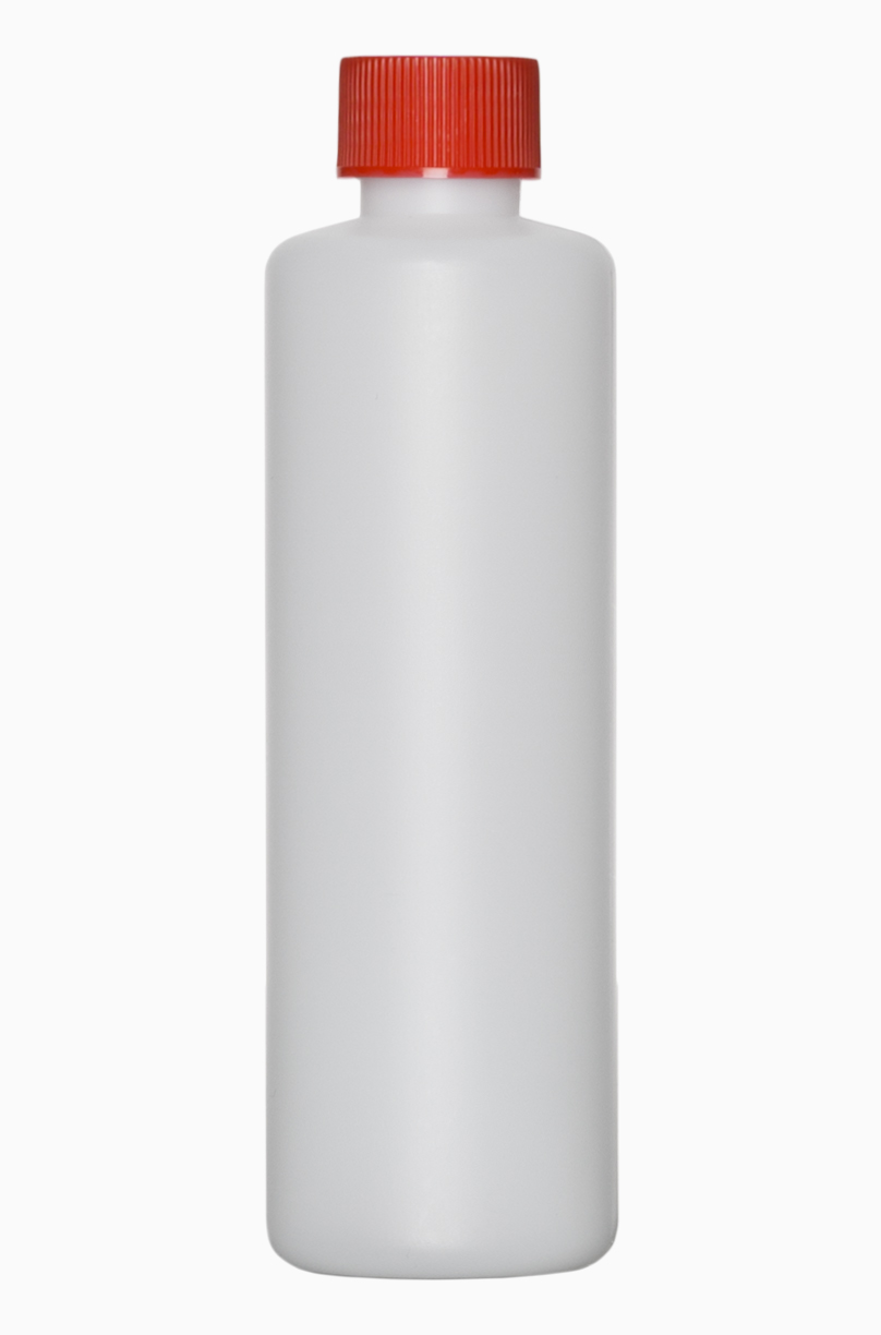 Kunststoff Rundflasche R 250/25: 250 Milliliter, Farbe: natur
