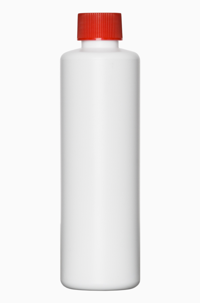 Kunststoff Rundflasche R 250/25: 250 Milliliter, Farbe: weiß