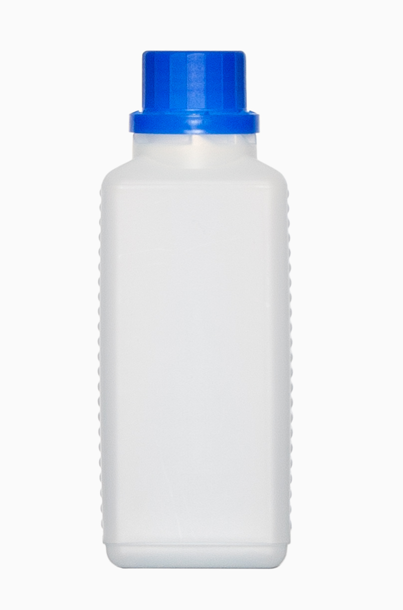 Kunststoff Vierkantflasche OV: 250 Milliliter, Farbe: natur