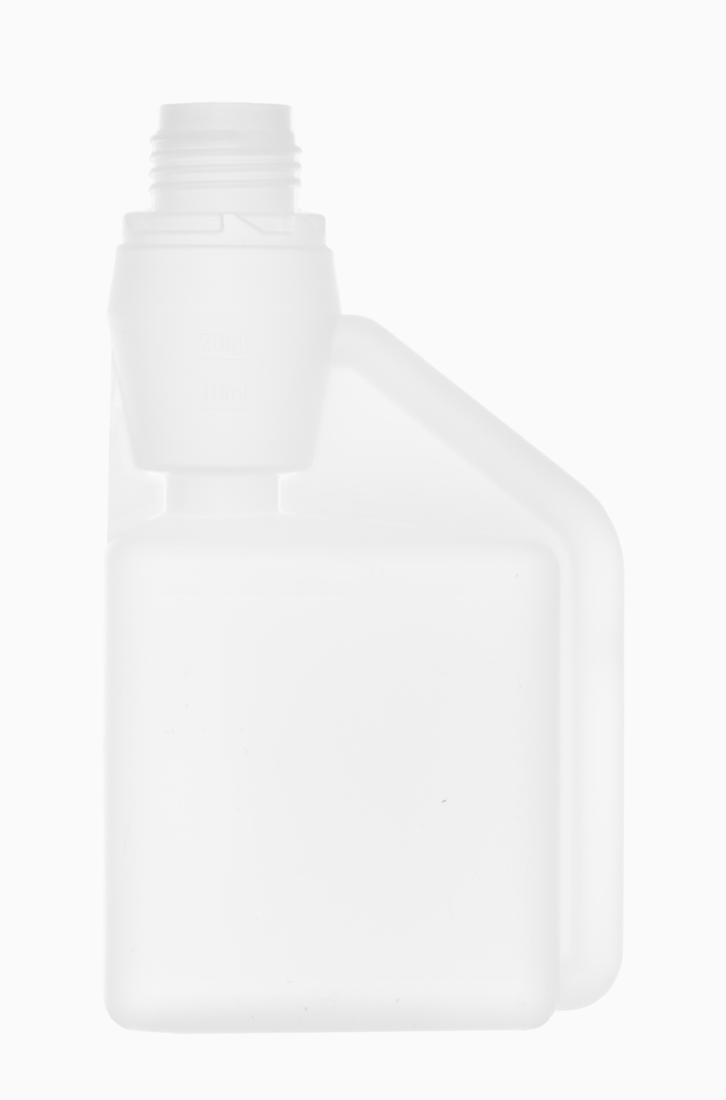 Kunststoff Dosierflasche 1-Neck/25: 250 Milliliter, Farbe: natur