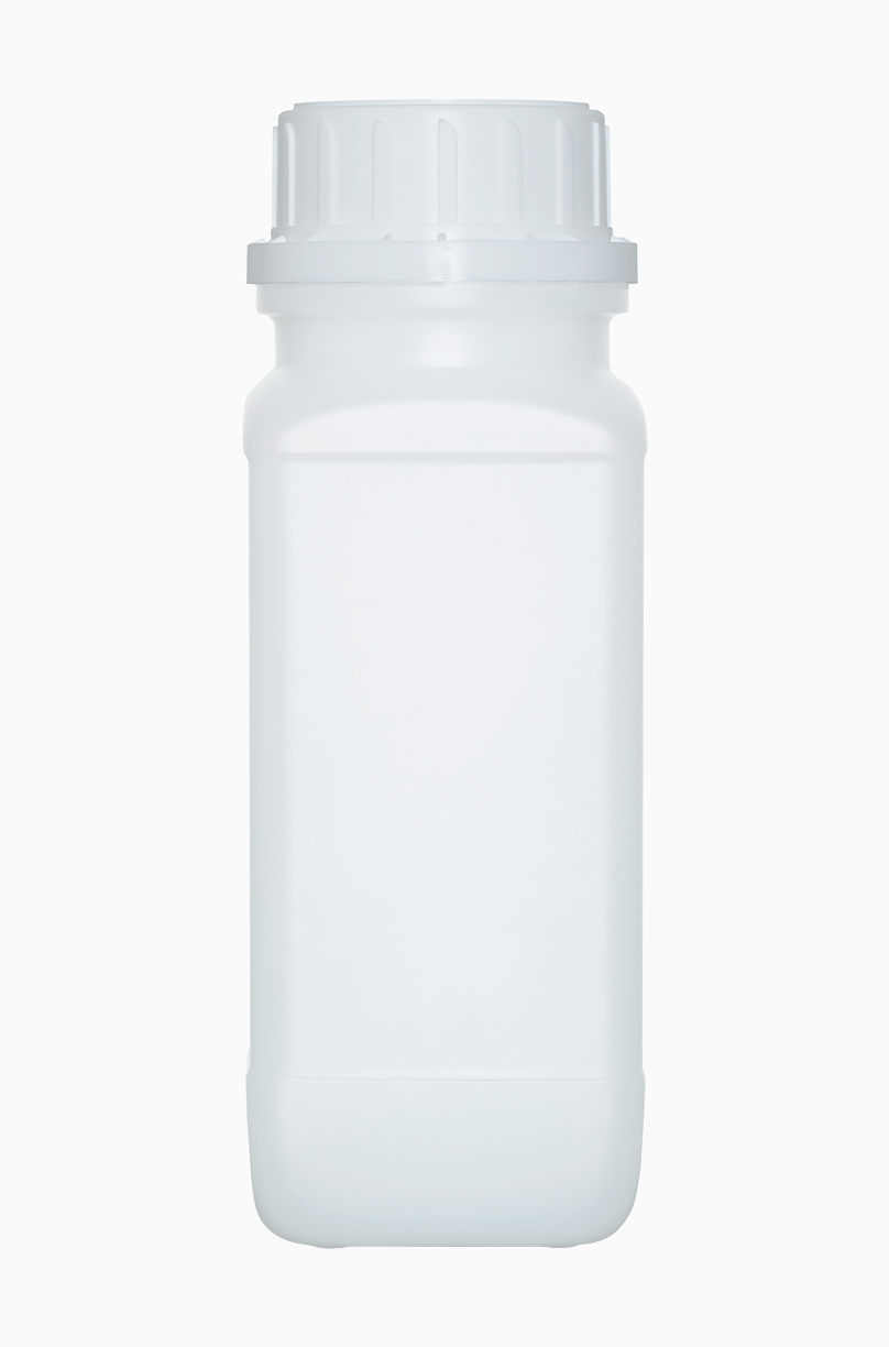 Kunststoff Chemikalienflasche: 250 Milliliter, Farbe: weiß