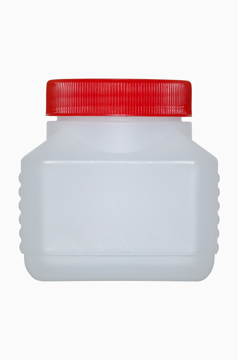 Kunststoff Vierkantflasche: 250 Milliliter, Farbe: natur