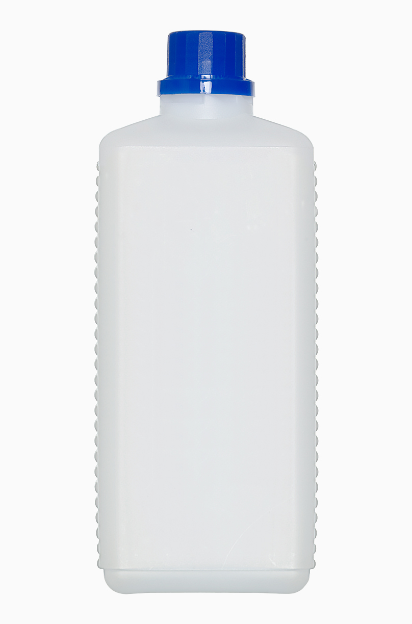 Kunststoff Vierkantflasche OV: 500 Milliliter, Farbe: natur