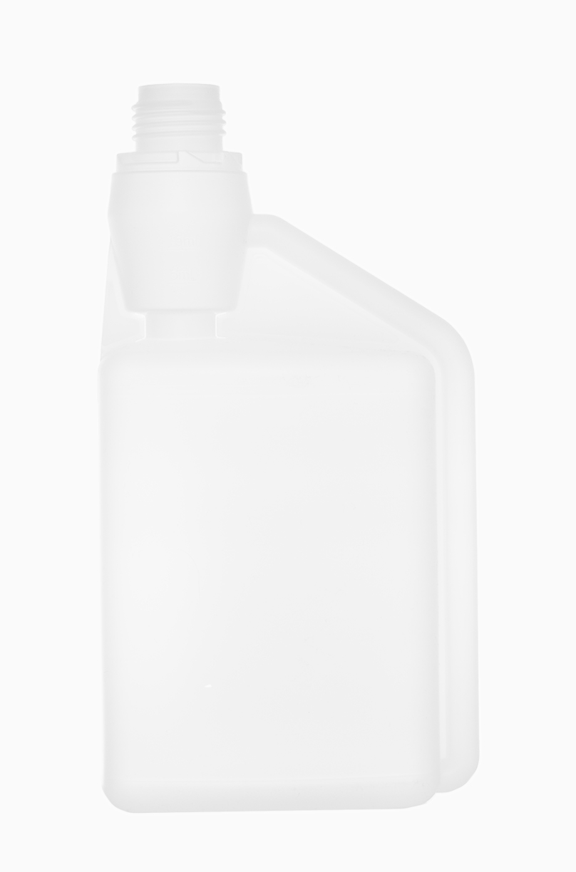 Kunststoff Dosierflasche 1-Neck/25: 500 Milliliter, Farbe: natur