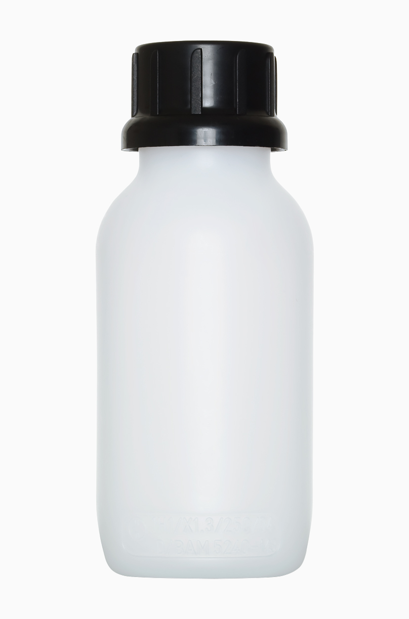 Kunststoff Gefahrgutflasche: 500 Milliliter, Farbe: natur