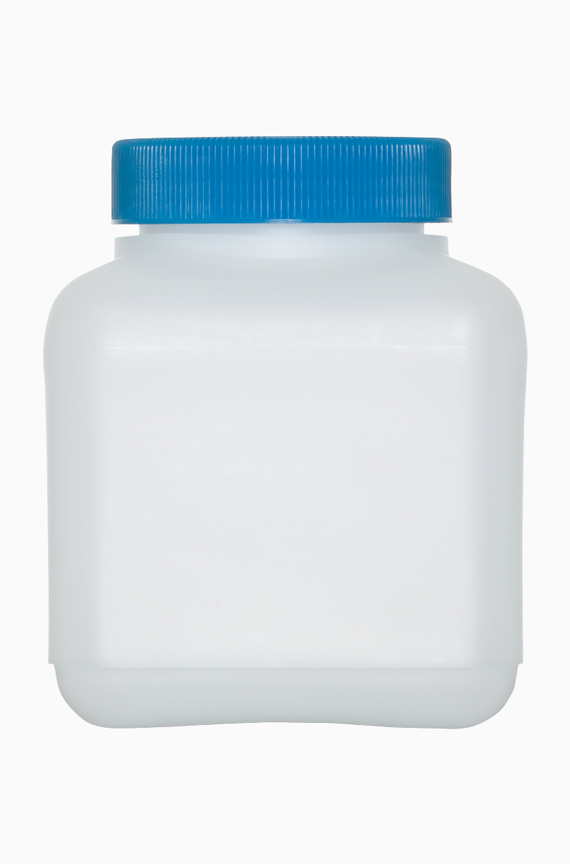 Kunststoff Vierkantflasche: 500 Milliliter, Farbe: natur