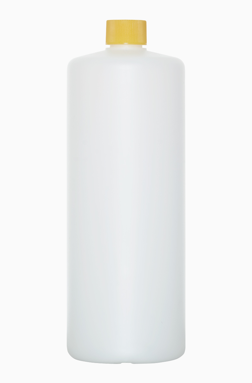 Kunststoff Rundflasche R 1000/25: 1,0 Liter, Farbe: weiß