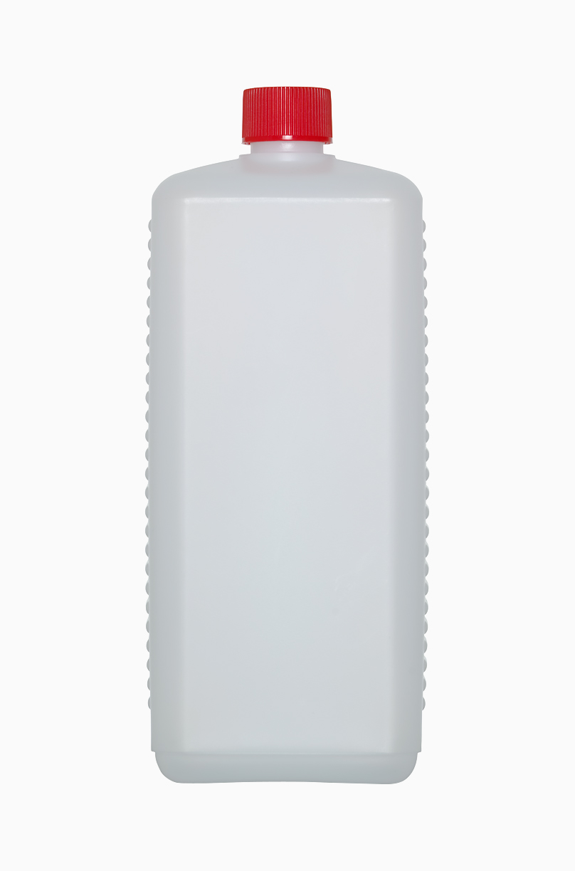 Kunststoff Vierkantflasche: 1,0 Liter, Farbe: natur