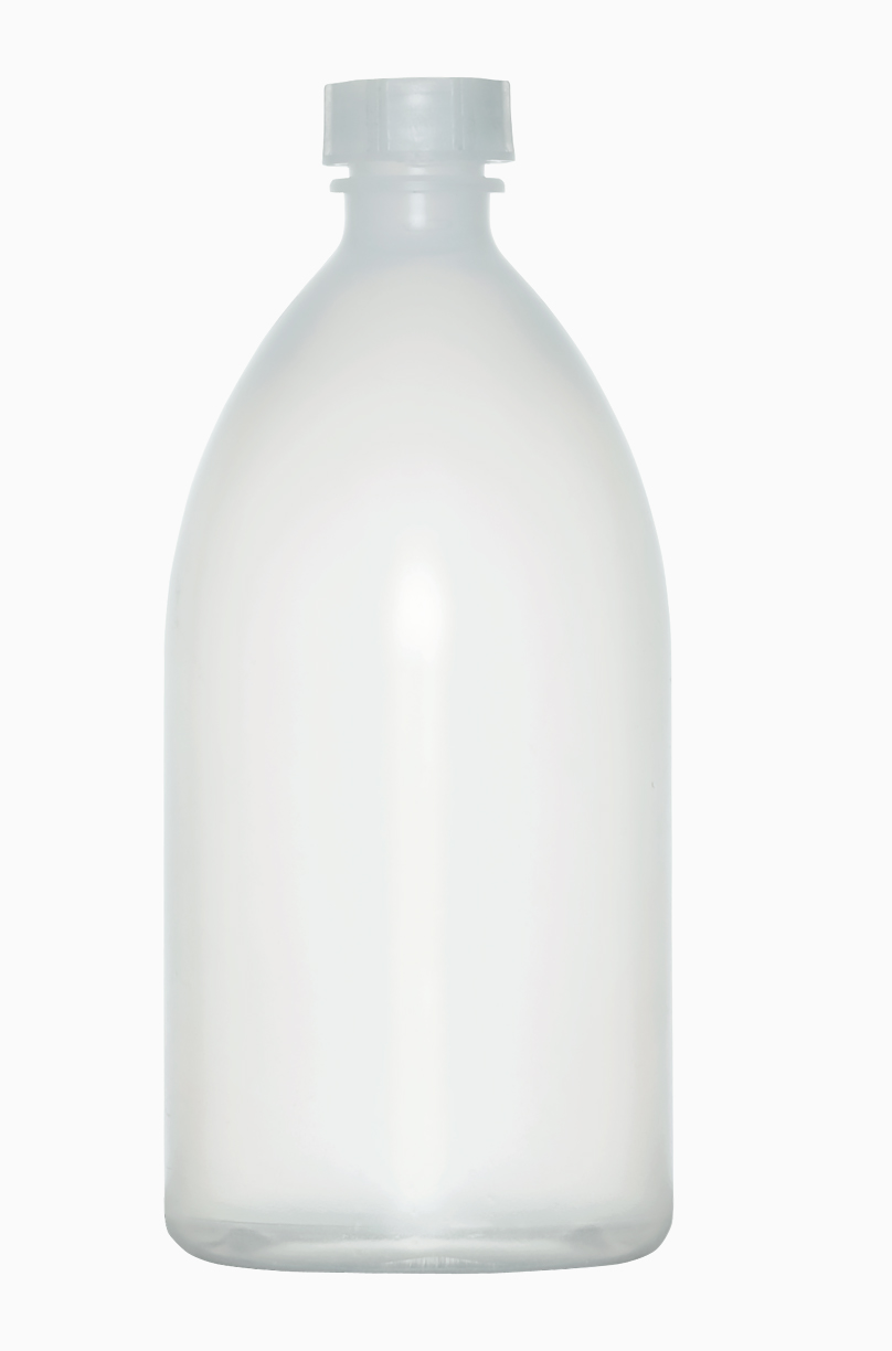 Laborflasche: 1,0 Liter, Farbe: natur