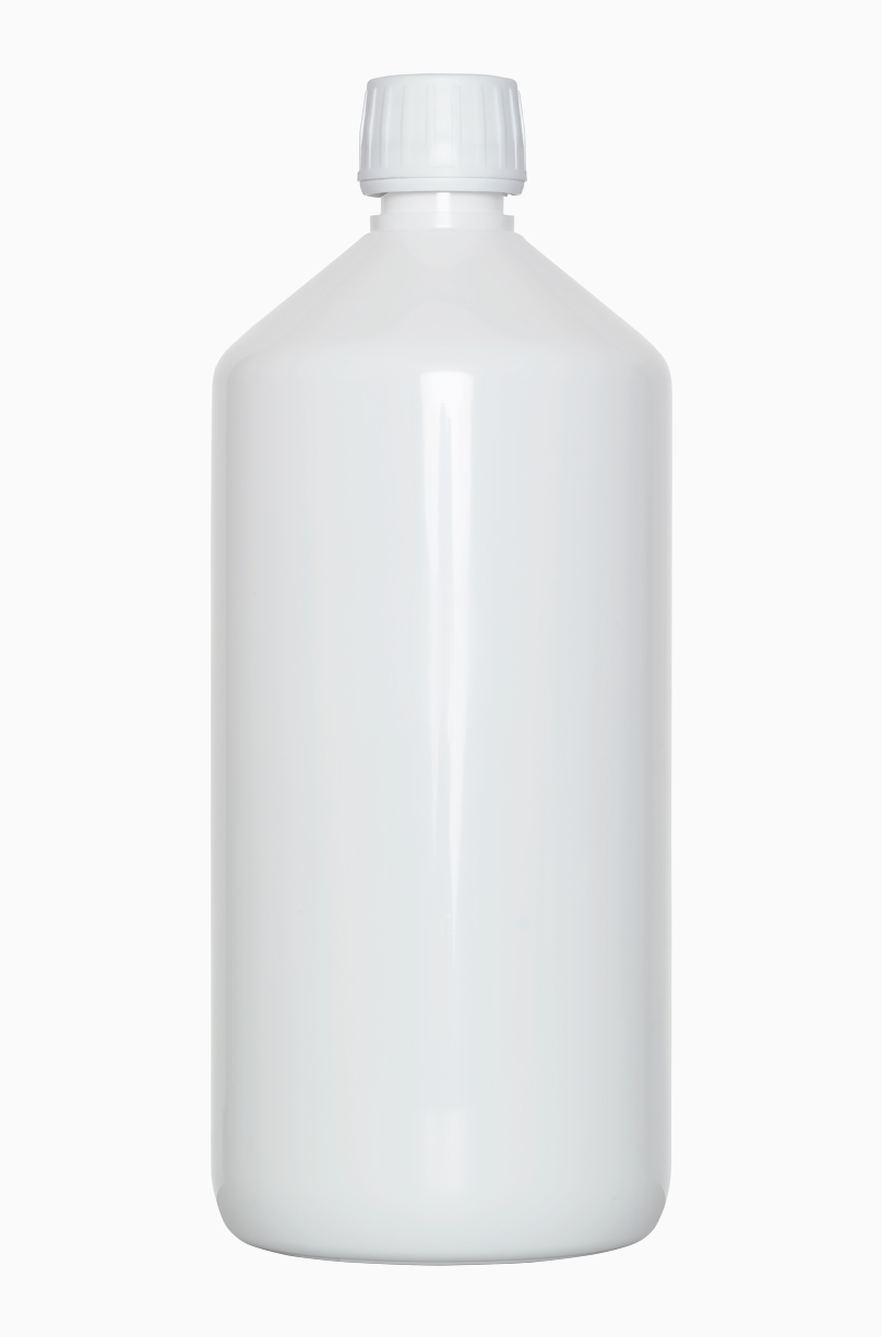 PET Flasche: 1,0 Liter, Farbe: weiß