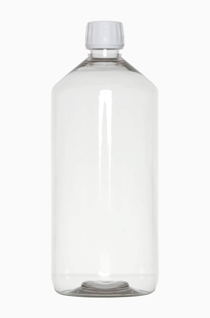 PET Flasche: 1,0 Liter, Farbe: klar transparent