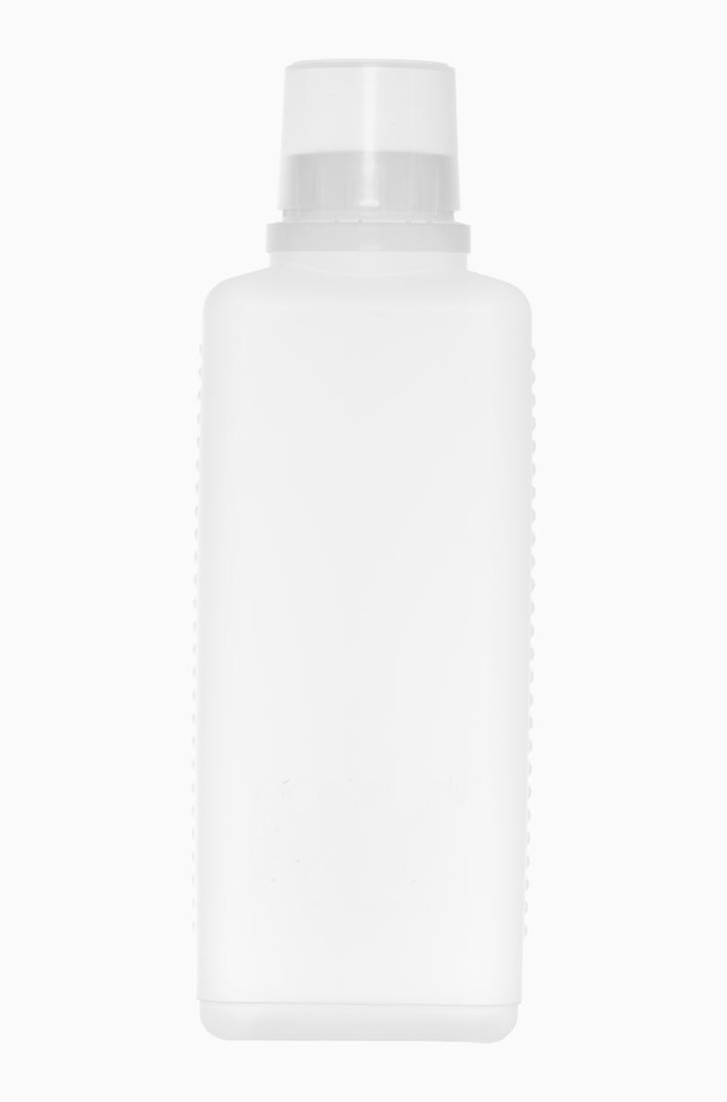 Kunststoff Vierkantflasche OV: 1,0 Liter, Farbe: natur