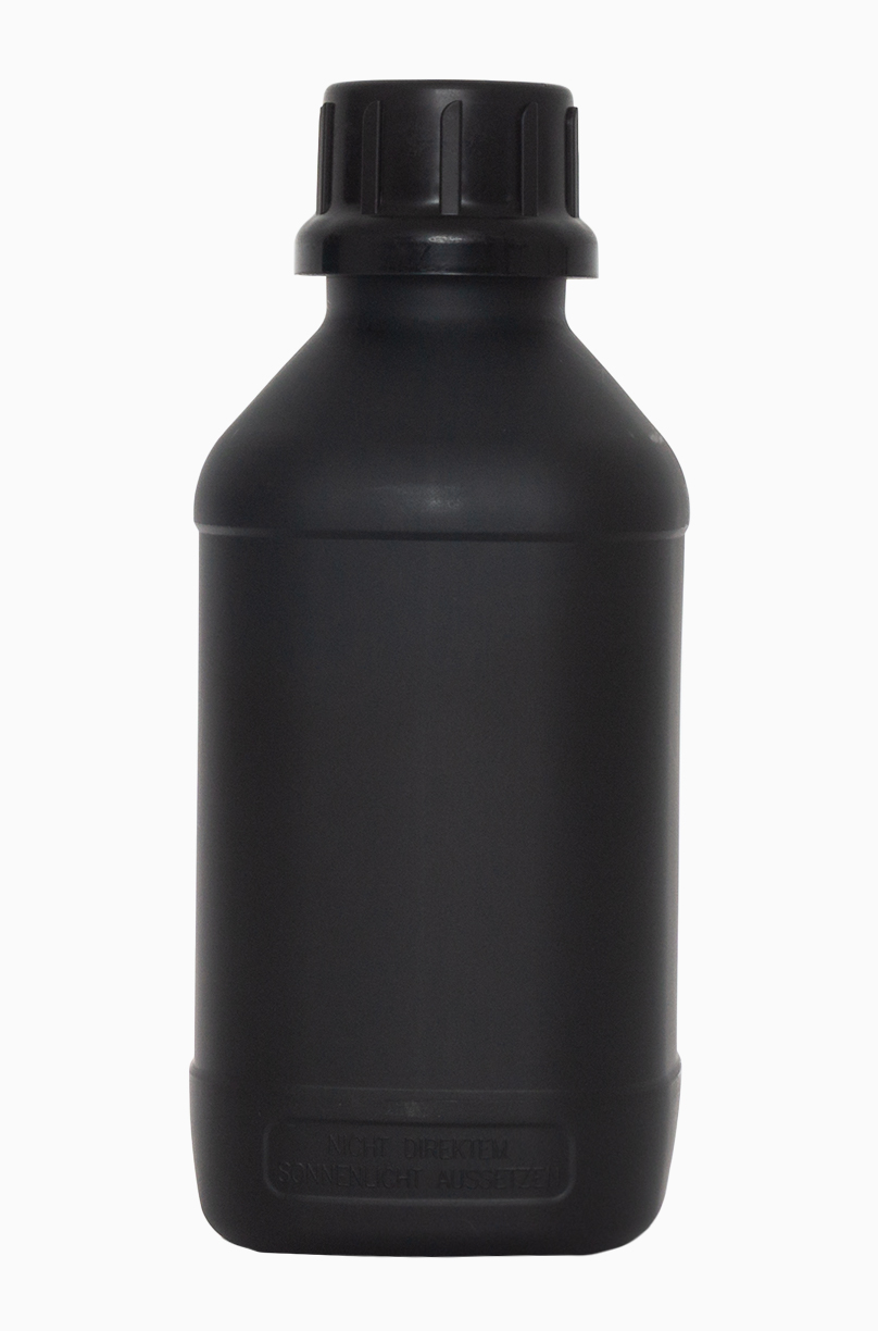 Kunststoff Gefahrgutflasche: 1,0 Liter, Farbe: schwarz