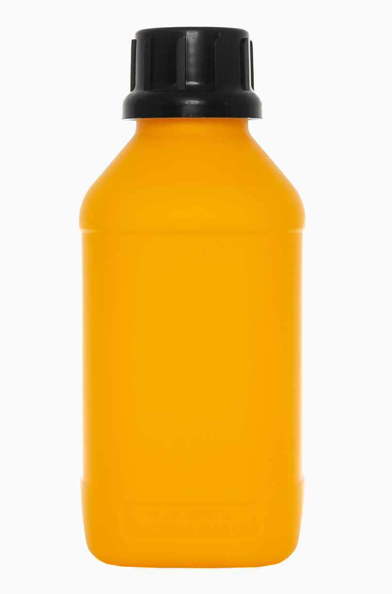 Kunststoff Gefahrgutflasche: 1,0 Liter, Farbe: gelb orange
