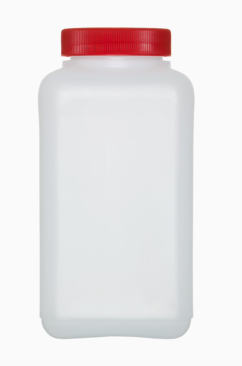 Kunststoff Vierkantflasche: 1,0 Liter, Farbe: natur