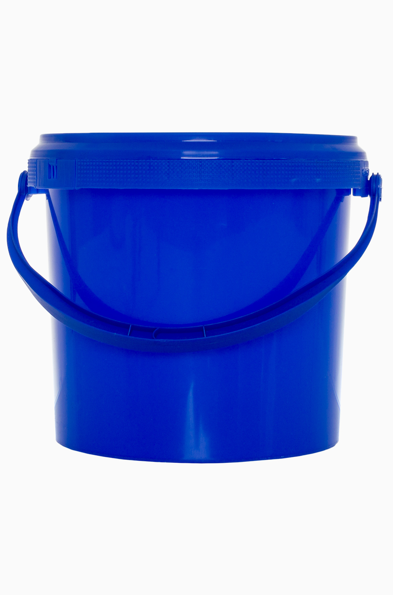 Kunststoff Rundeimer: 2,5 Liter, Farbe: blau