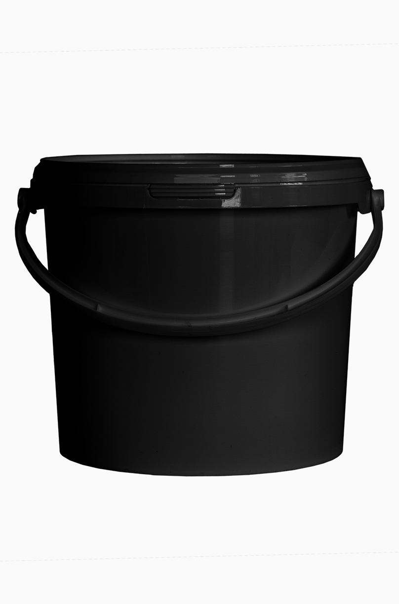 Kunststoff Rundeimer ECO: 5,6 Liter, Farbe: schwarz