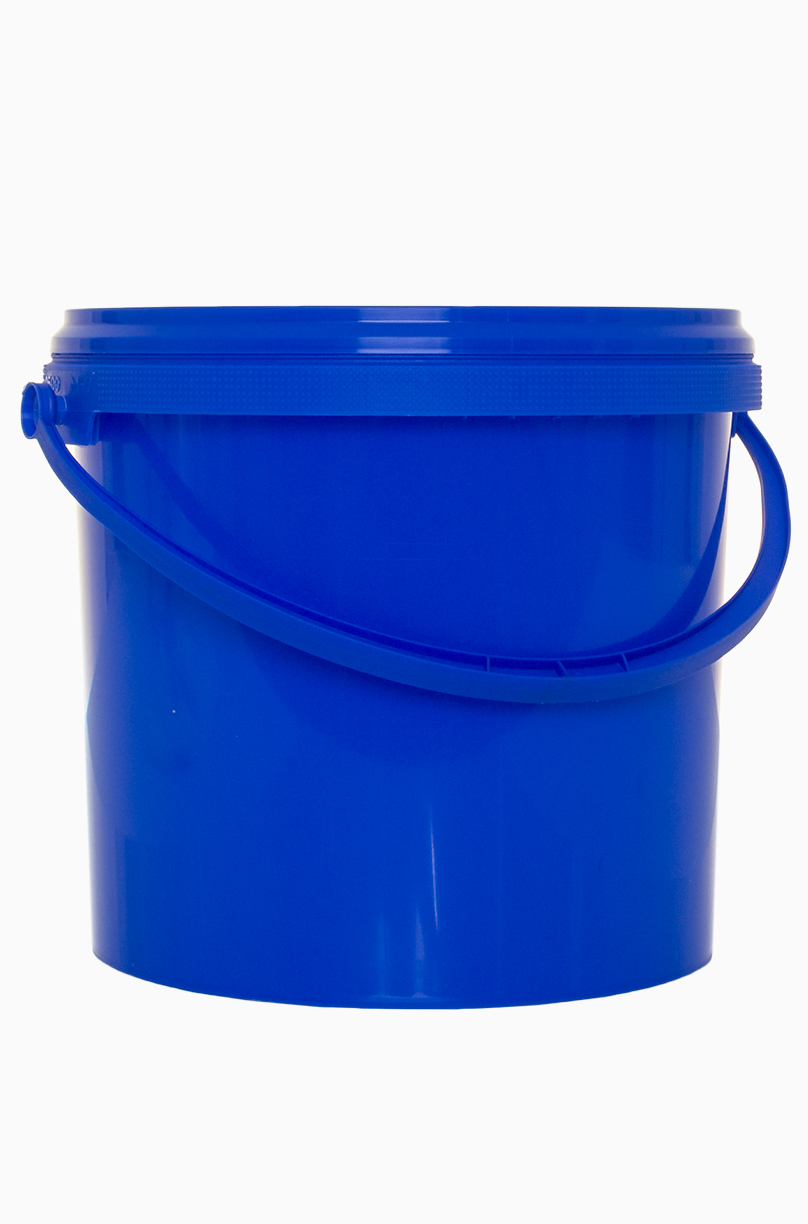 Kunststoff Rundeimer: 5,0 Liter, Farbe: blau