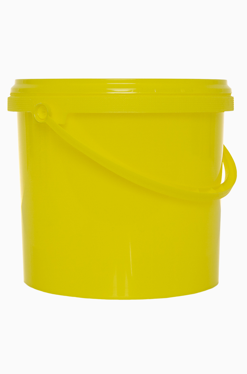 Kunststoff Rundeimer: 5,0 Liter, Farbe: gelb