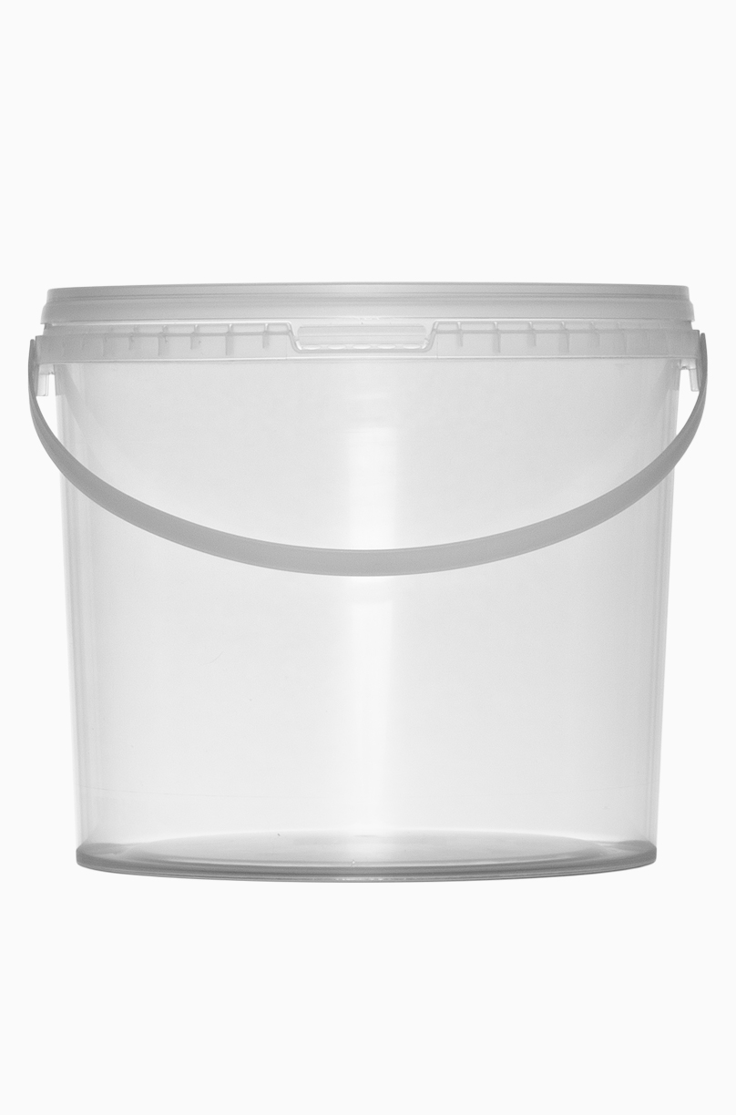 Kunststoff Rundeimer: 5,5 Liter, Farbe: transparent