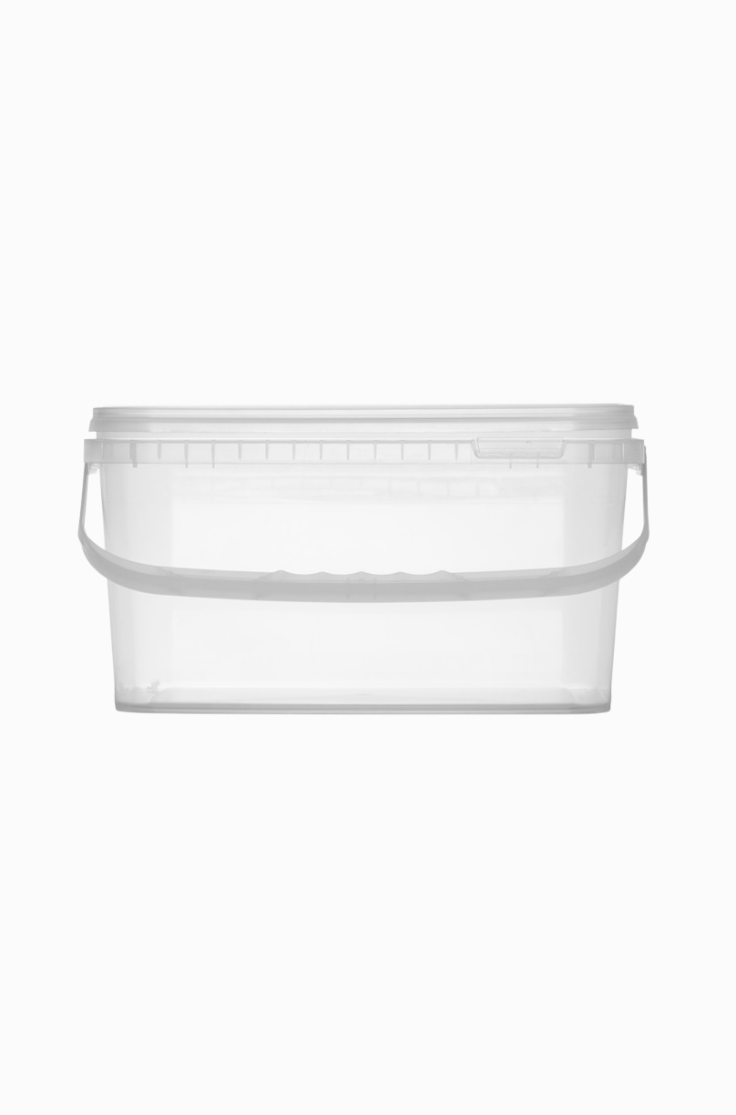 Kunststoff Rechteckeimer: 5,8 Liter, Farbe: transparent