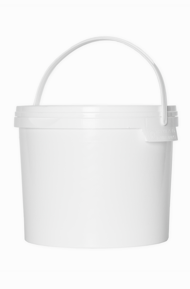 Kunststoff Rundeimer UN: 10,0 Liter, Farbe: weiß