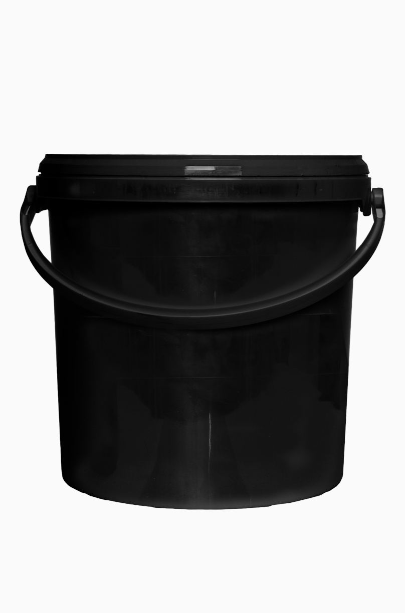 Kunststoff Rundeimer ECO: 10,8 Liter, Farbe: schwarz