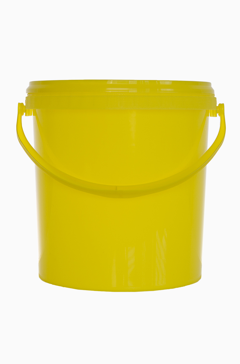 Kunststoff Rundeimer: 10,0 Liter, Farbe: gelb