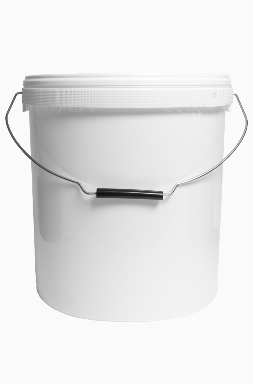 Kunststoff Rundeimer: 20,0 Liter, Farbe: weiß