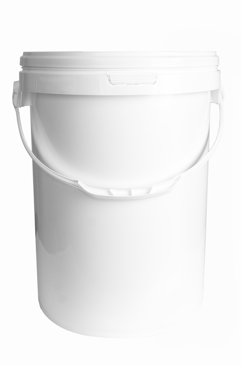 Kunststoff Rundeimer UN: 20,0 Liter, Farbe: weiß