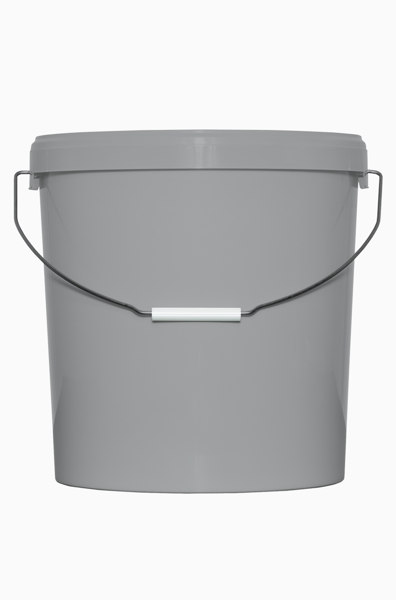 Kunststoff Rundeimer ECO: 21,3 Liter, Farbe: grau