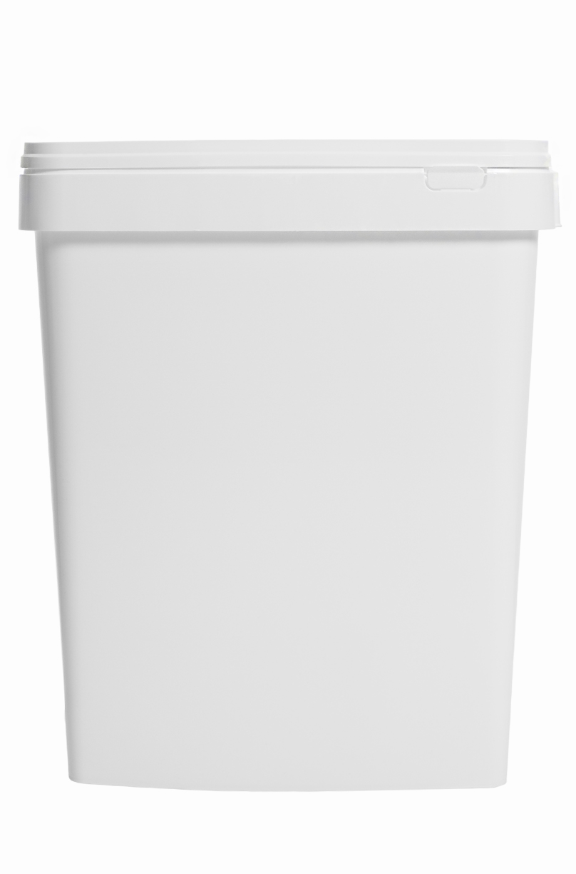 Kunststoff Rechteckeimer: 34,2 Liter, Farbe: weiß