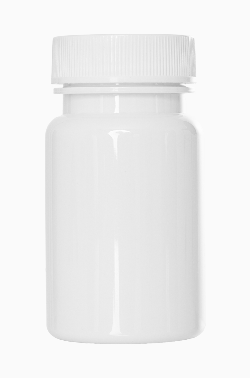 PET Packer: 60 Milliliter, Farbe: weiß