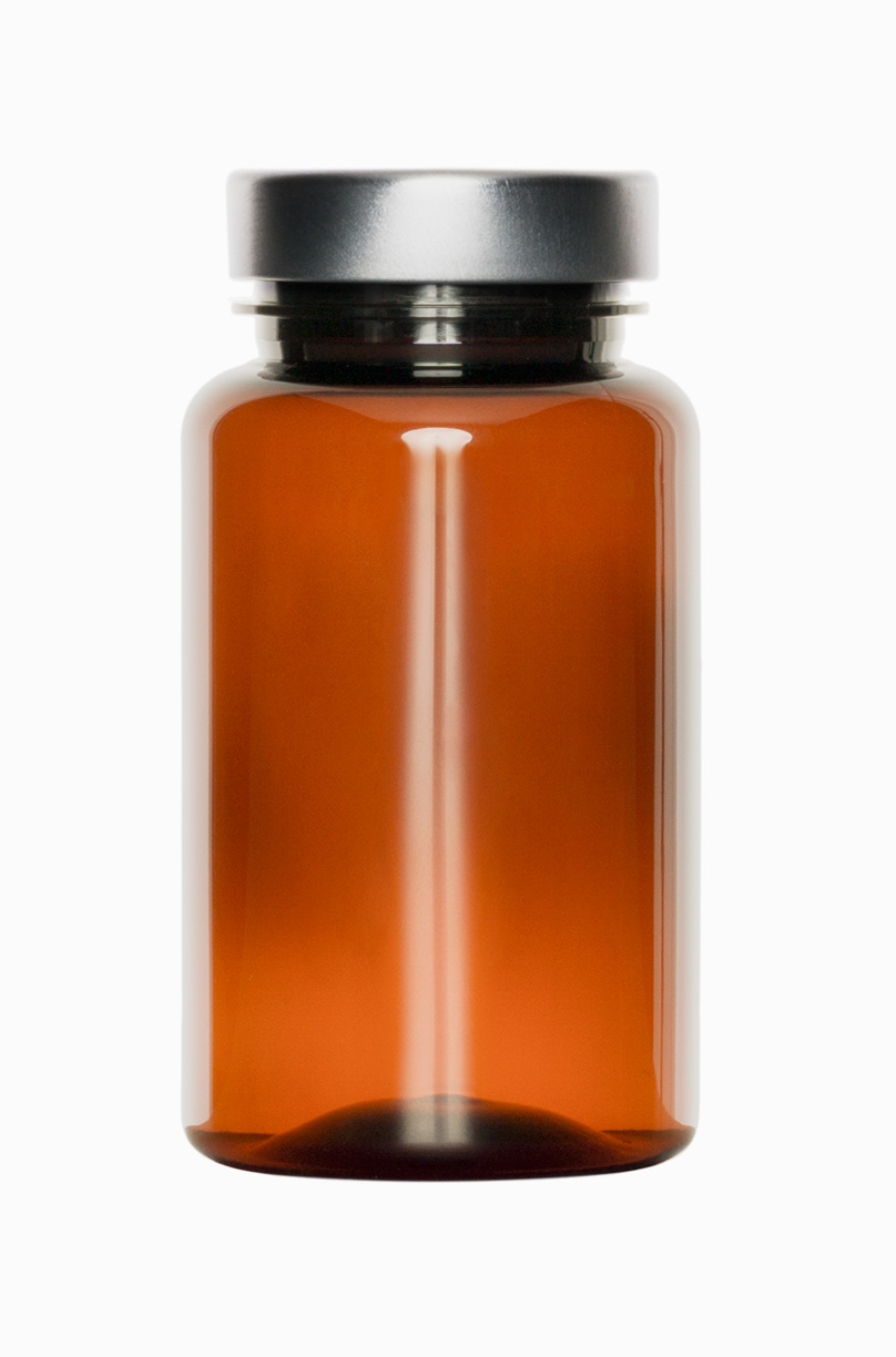 PET Packer: 120 Milliliter, Farbe: braun transparent