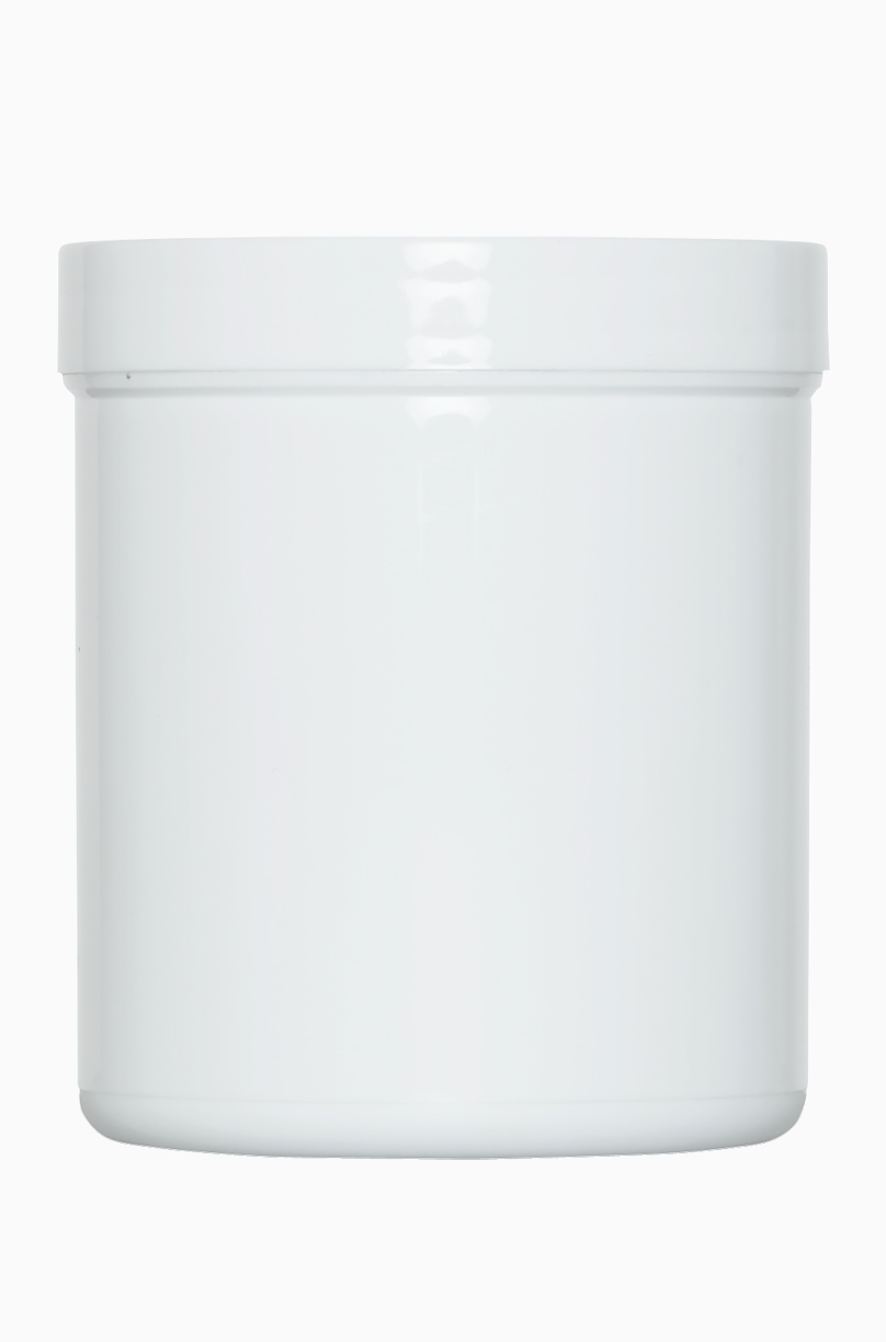 Kunststoff Schraubdeckeldose: 225 Milliliter, Farbe: weiß